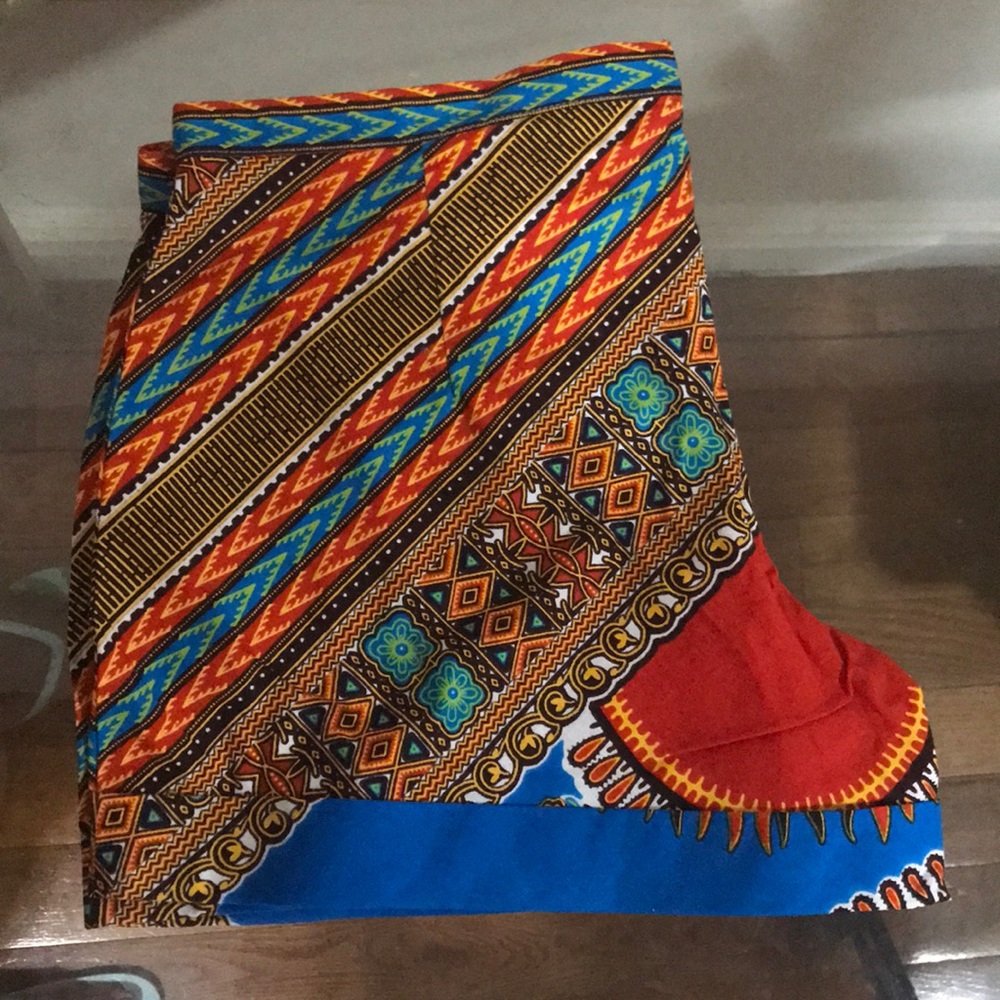 African print shorts